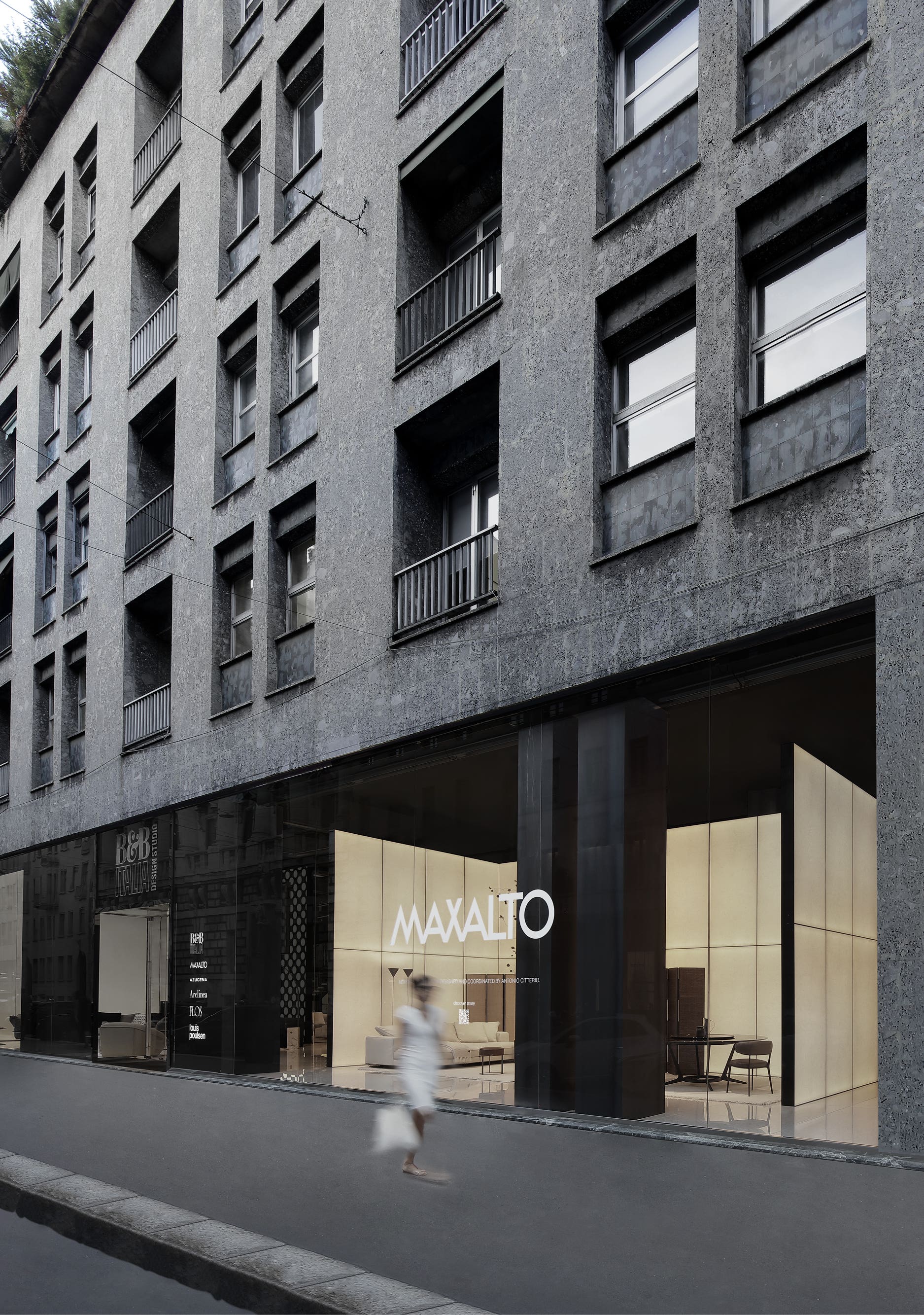 Maxalto Store Windows Milano